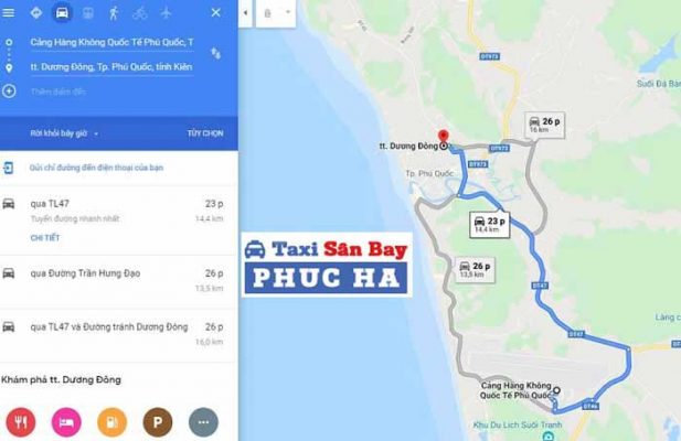 Thời gian và quãng đường từ sân bay đến trung tâm thành phố Kiên Giang