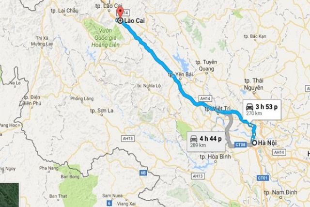 Từ Nội Bài đi Sapa bao nhiêu kilomet, có những tuyến đường nào