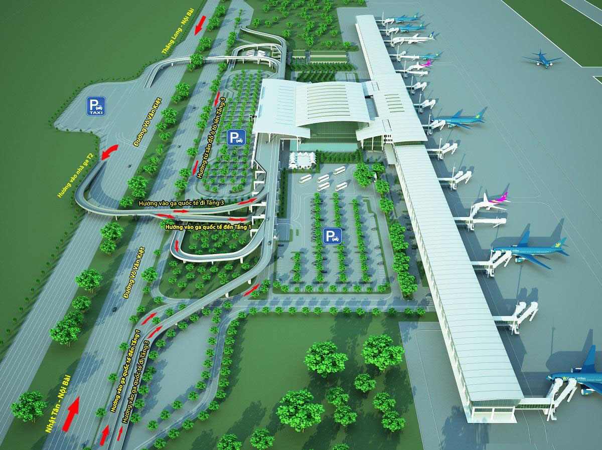 Hướng dẫn đi lại tại Sân bay Nội Bài giữa ga T1 và T2